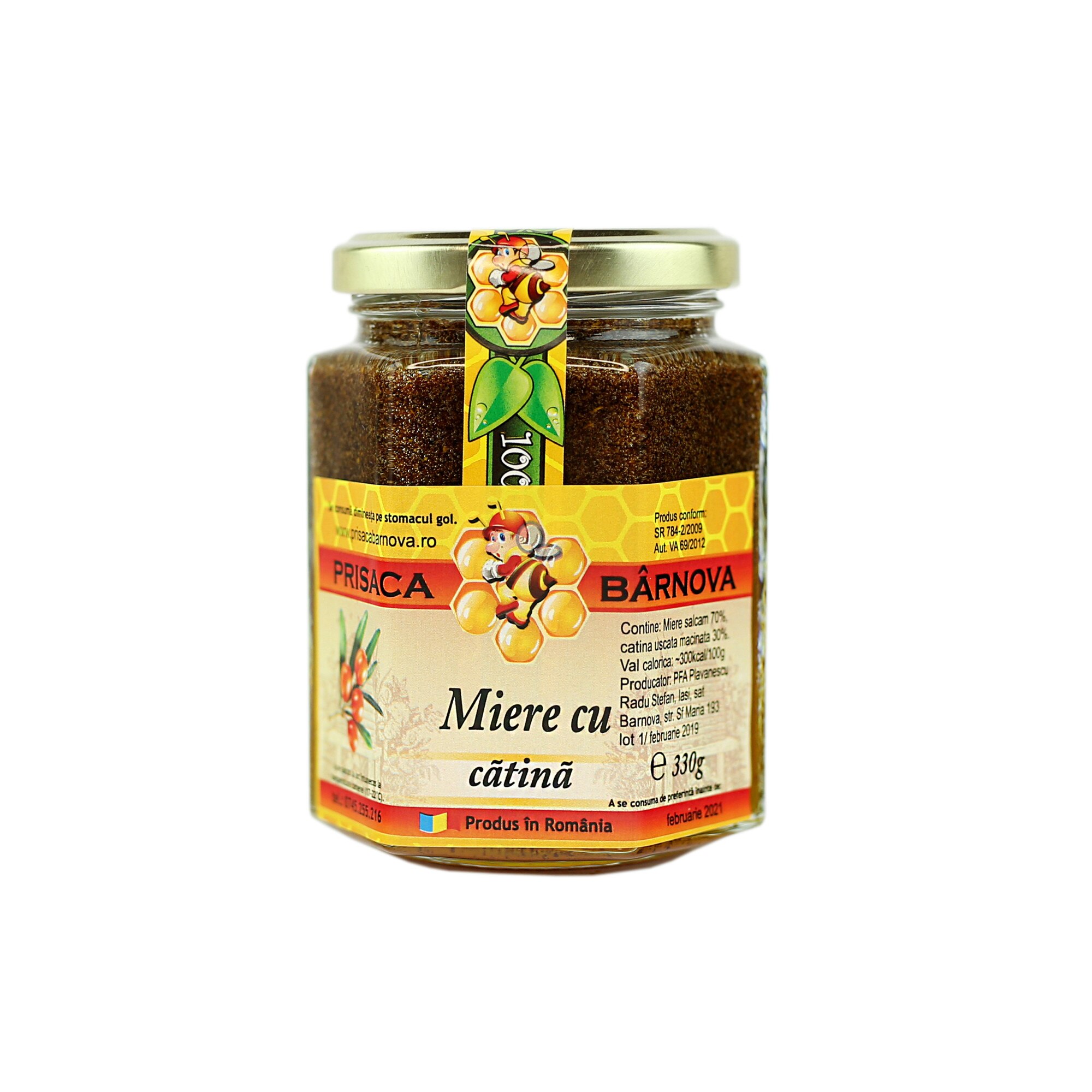 Miere cu catina uscata Prisaca Barnova 330g