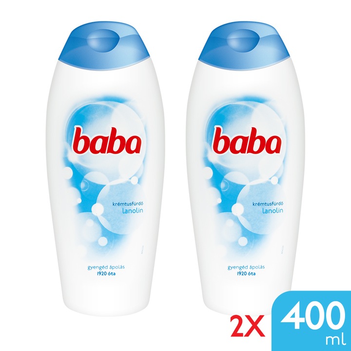 BABA Lanolin Krémtusfürdő, 2x400 ml