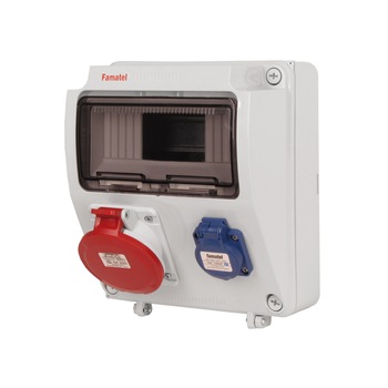Tablou electric precablat si echipat cu prize IP44 1TX16A 1MX16A Famatel Tablou electric precablat si echipat cu prize IP44 1TX16A 1MX16A Famatel