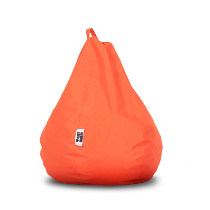 Topcho babzsákfotel kis körte, Kültéri vízálló anyagból, narancs, levehető tok, töltött polisztirol gyöngyökkel