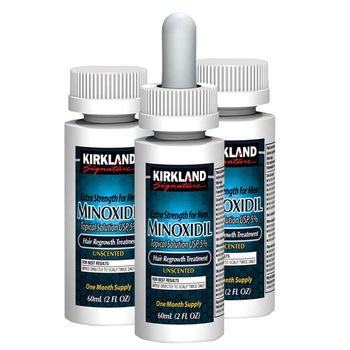Solutie, Kirkland Signature, impotriva Caderii Parului, Minoxidil 5%, 1x Pipeta Inclusa, Tratament 3 luni (3x flacoane 60gr) Solutie, Kirkland Signature, impotriva Caderii Parului, Minoxidil 5%, 1x Pipeta Inclusa, Tratament 3 luni (3x flacoane 60gr)