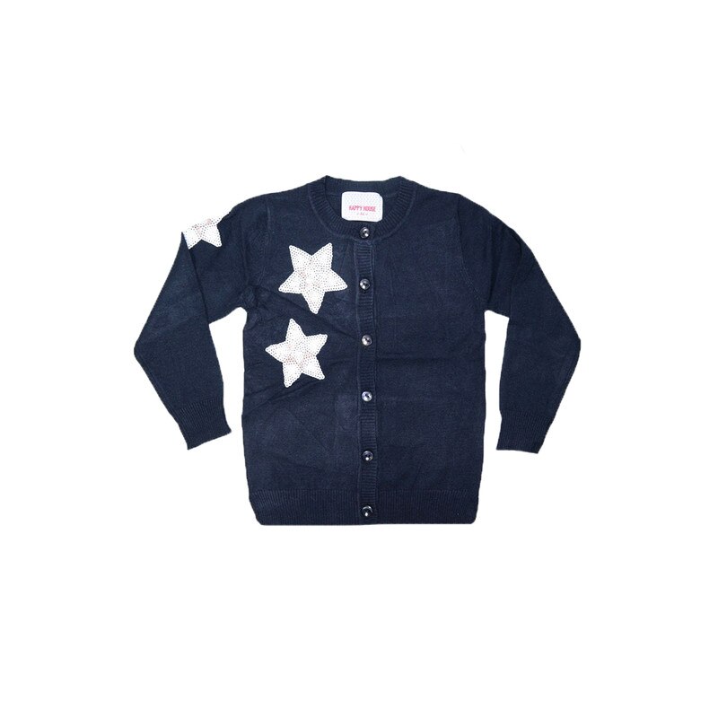 Cardigan maneca lunga fete Happy House BL-274B, Bleumarin