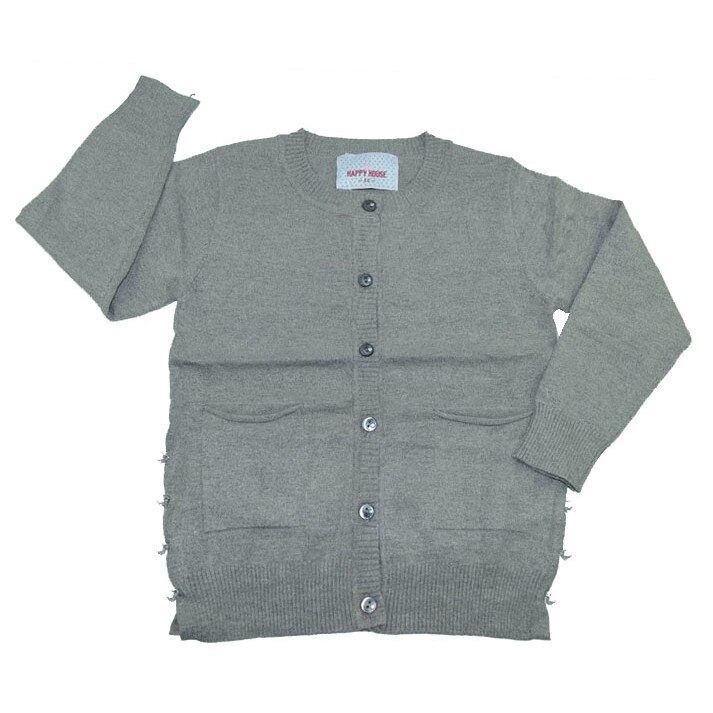 Cardigan maneca scurta fetite Happy House BL-253G, Gri