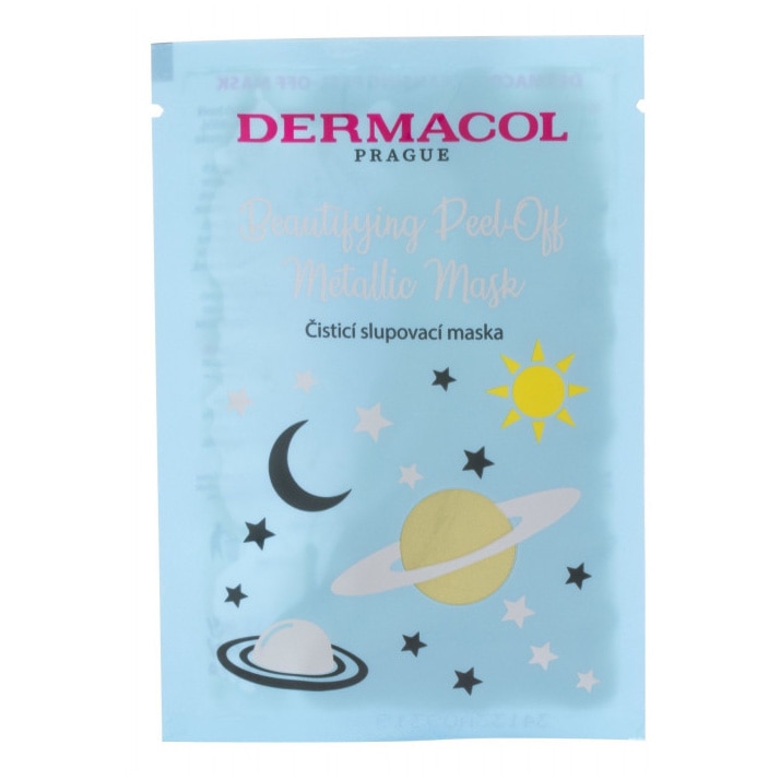 Masca exfolianta pentru fata Dermacol Beautifying Peel-Off Metallic Mask cu efect de curatare in profunzime, 15 ml