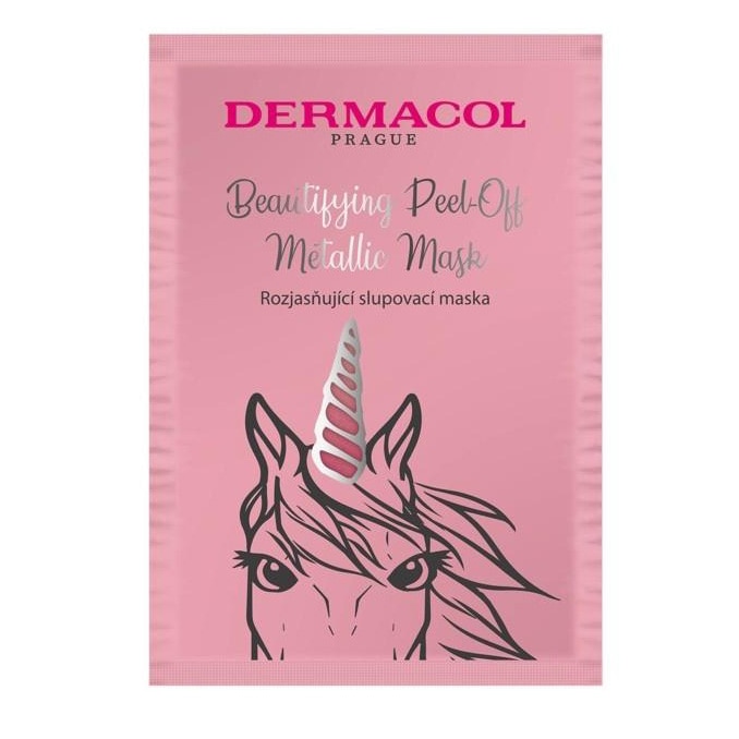 Masca exfolianta pentru fata Dermacol Beautifying Peel-Off Metallic Mask cu efect de iluminare a tenului, 15 ml