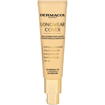 Fond de ten Dermacol Longwear Cover SPF 15 C.03 Beige, 30 ml Fond de ten Dermacol Longwear Cover SPF 15 C.03 Beige, 30 ml