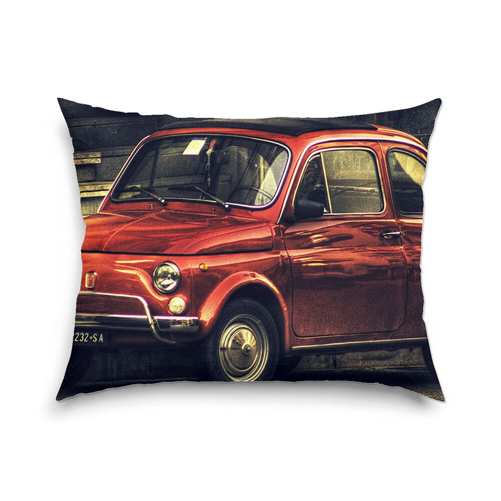 Perna decorativa Heartwork FIAT 500 Rosu, Decoratiuni pentru casa, 40 x 52 cm