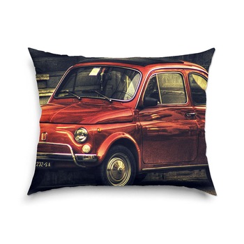 Perna decorativa Heartwork FIAT 500 Rosu, Decoratiuni pentru casa, 40 x 52 cm Perna decorativa Heartwork FIAT 500 Rosu, Decoratiuni pentru casa, 40 x 52 cm