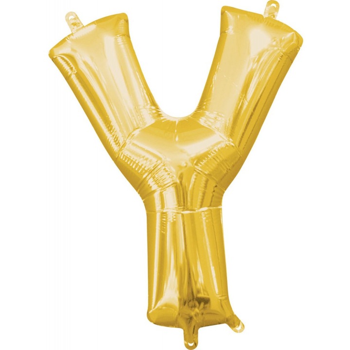 Mini Y betű Fólia lufi, Gold 35 cm DPA3306101