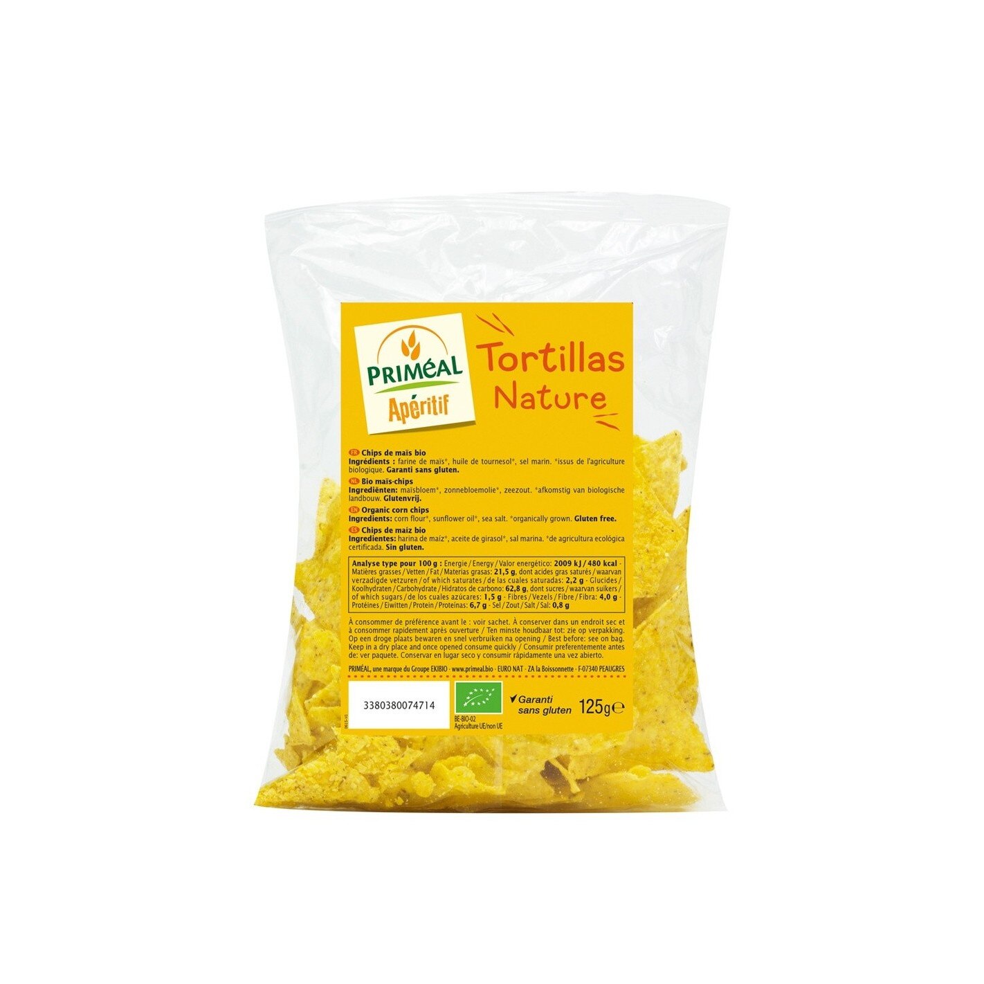 Chipsuri tortila nature Bio fara gluten 125g Primeal