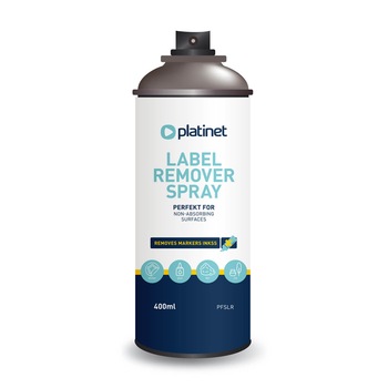 Spray pentru indepartare etichete, adeziv si cerneala, Platinet Spray 400 ml (alb) Spray pentru indepartare etichete, adeziv si cerneala, Platinet Spray 400 ml (alb)