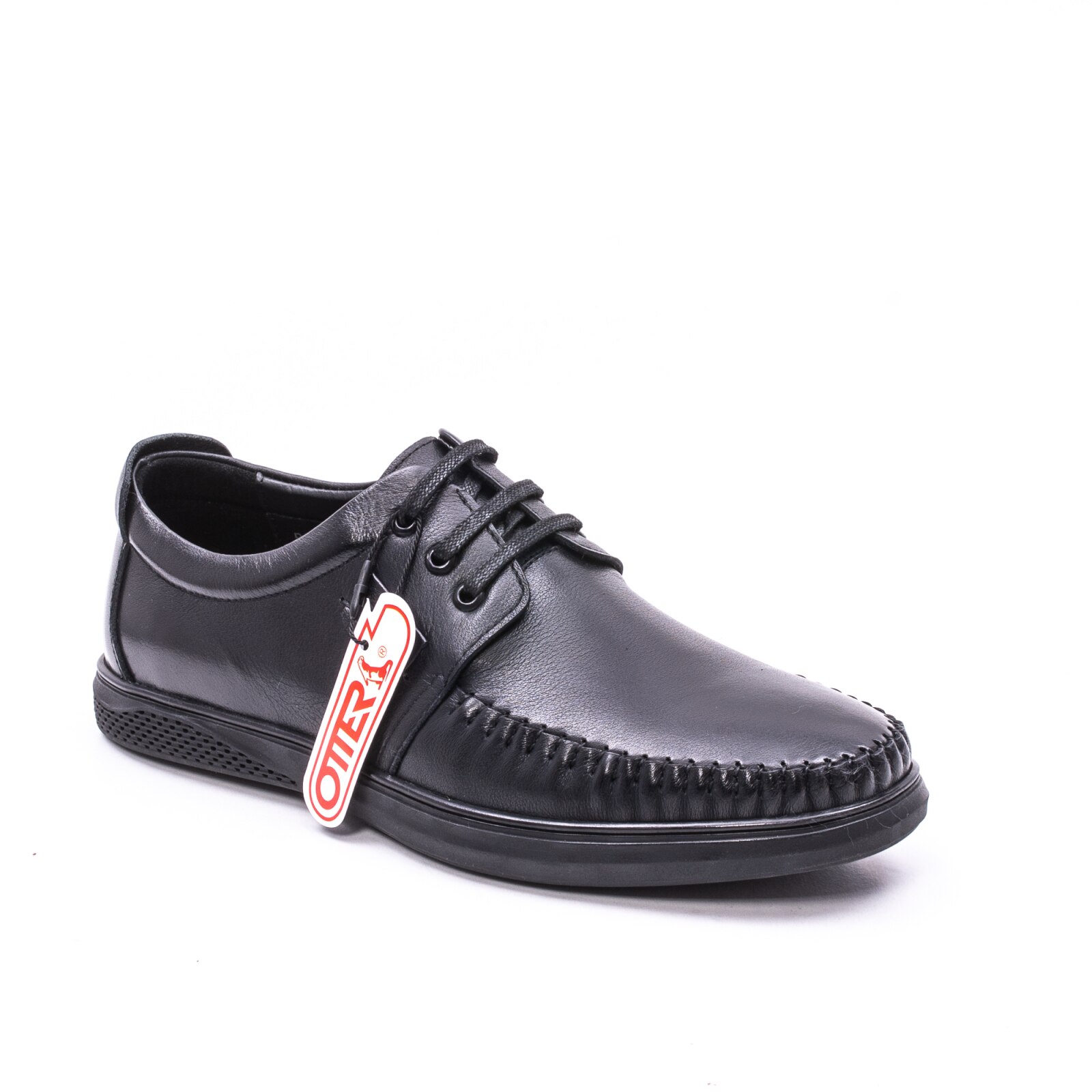 Pantofi casual barbati, piele naturala, OT-QRB 017314 01-N 8108, Negru