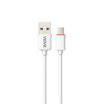 Cablu de date Vidvie, USB Type C, 1.0m, White Cablu de date Vidvie, USB Type C, 1.0m, White