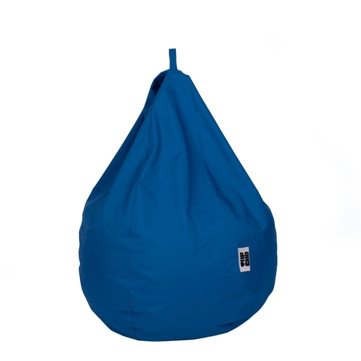 Topcho babzsákfotel kis körte, Kültéri vízálló anyagból, sötétkék, kivehető tok, töltött polisztirol gyöngyökkel