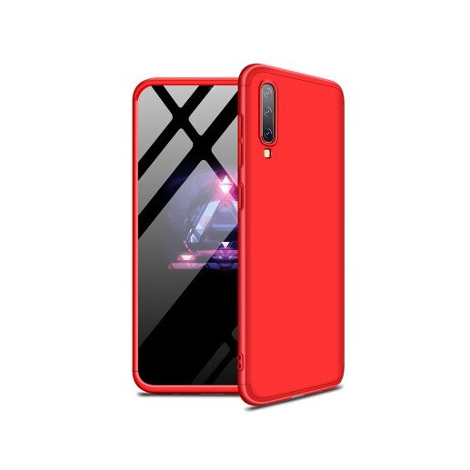 Husa 360 grade GKK, Samsung A50, rosie, 3 componente de imbinare, protectie totala