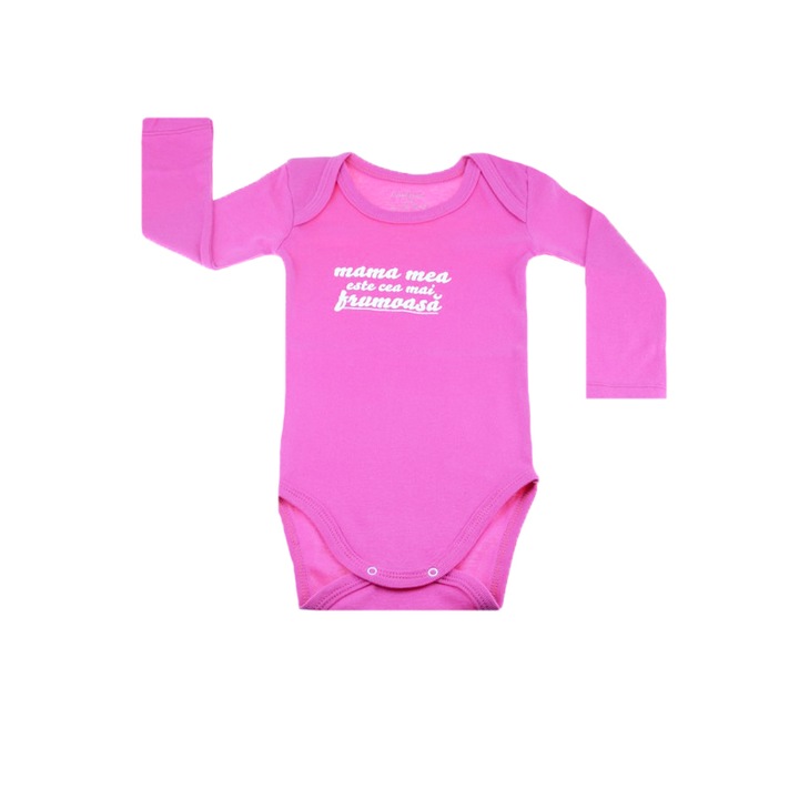 Body cu maneca lunga pentru fete Mini Bimbi BMB-04F-92-cm, Fucsia 92 CM