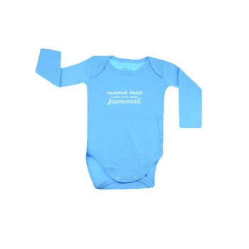 Body maneca lunga baieti Mini Bimbi BMB-04AL, Albastru, 92 cm Body maneca lunga baieti Mini Bimbi BMB-04AL, Albastru, 92 cm