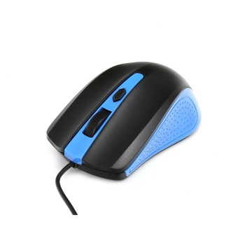 Mouse USB, Omega 41787 OM-05 3D, 800 - 1600 dpi, 105x67x38mm, cablu 110 cm, negru cu albastru Mouse USB, Omega 41787 OM-05 3D, 800 - 1600 dpi, 105x67x38mm, cablu 110 cm, negru cu albastru
