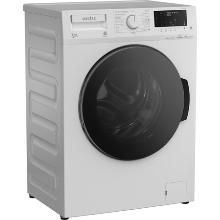 Masina de spalat rufe cu uscator Arctic APLWD74126WST, 1200 RPM, Spalare 7 kg, Uscare 4 kg, Clasa B, Motor Silent Inverter, HomeWhiz, Conectare Bluetooth, ExtraSteam, Downloaded Program, Spalare Rapida 14', Alb