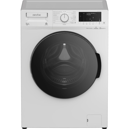 Masina de spalat rufe cu uscator Arctic APLWD74126WST, 1200 RPM, Spalare 7 kg, Uscare 4 kg, Clasa B, Motor Silent Inverter, HomeWhiz, Conectare Bluetooth, ExtraSteam, Downloaded Program, Spalare Rapida 14', Alb