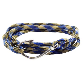 Bratara reglabila din snur paracord camo blue si inchizatoare Hook Bratara reglabila din snur paracord camo blue si inchizatoare Hook