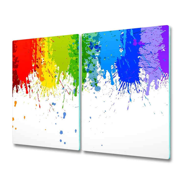 Tocator de bucatarie, Tulup, Pete curcubeu, Multicolor, 2x30x52 cm, 010010520010000005965