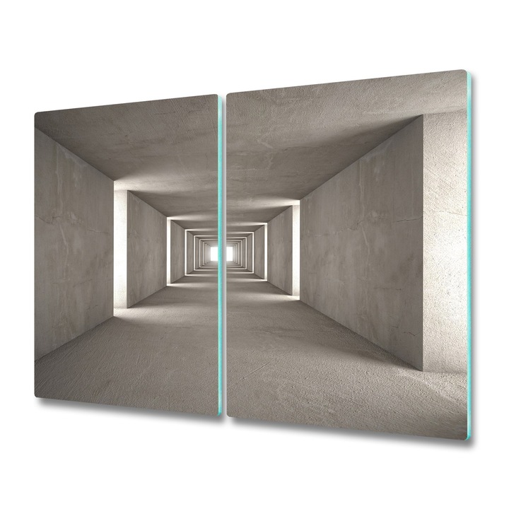 Set 2 tocatoare din sticla Tulup. 73368575. 2x30x52. Model Concrete Tunnel