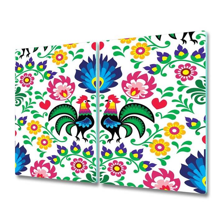 Set 2 tocatoare Tulup. Model etnic. Sticla. 2x30x52. 64719124. Multicolor