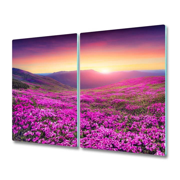 Set 2 tocatoare din sticla Tulup. 72586785. 2x30x52. Model Pink Hills