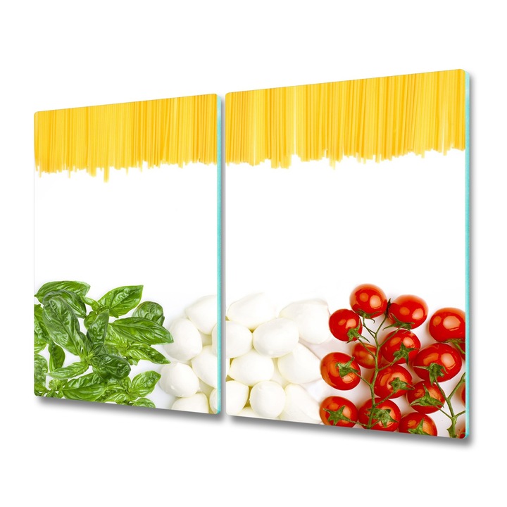 Set 2 tocatoare din sticla Tulup. 77880260. 2x30x52. Model steagul Italiei