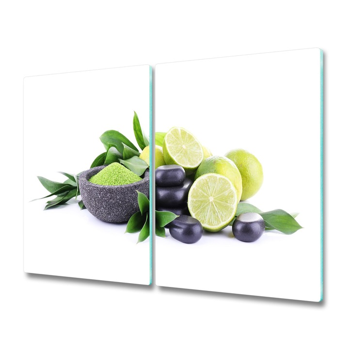 Set 2 tocatoare din sticla Tulup. 75873953. 2x30x52. Model Limestone Stones