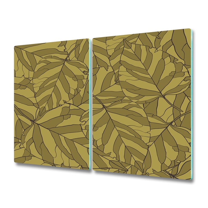 Tocator de bucatarie, Tulup, Frunze, Verde, 2x30x52 cm, 010010520010000006725