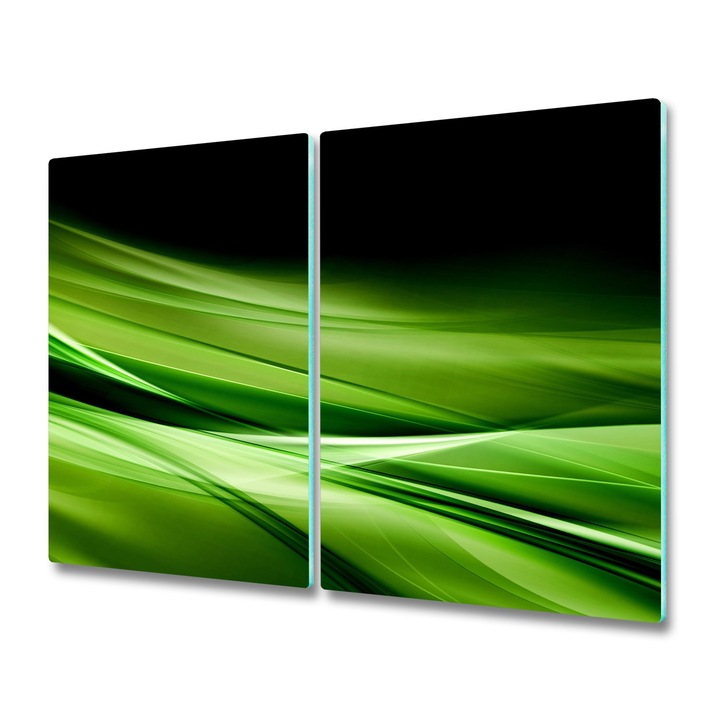 Set 2 tocatoare Tulup. Sticla. 2 x 30 x 52 cm. 87078667. Model Green Waves