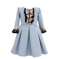 rochie eleganta din stofa bleu fete 7 ani 122 cm imagen 24_0_
0