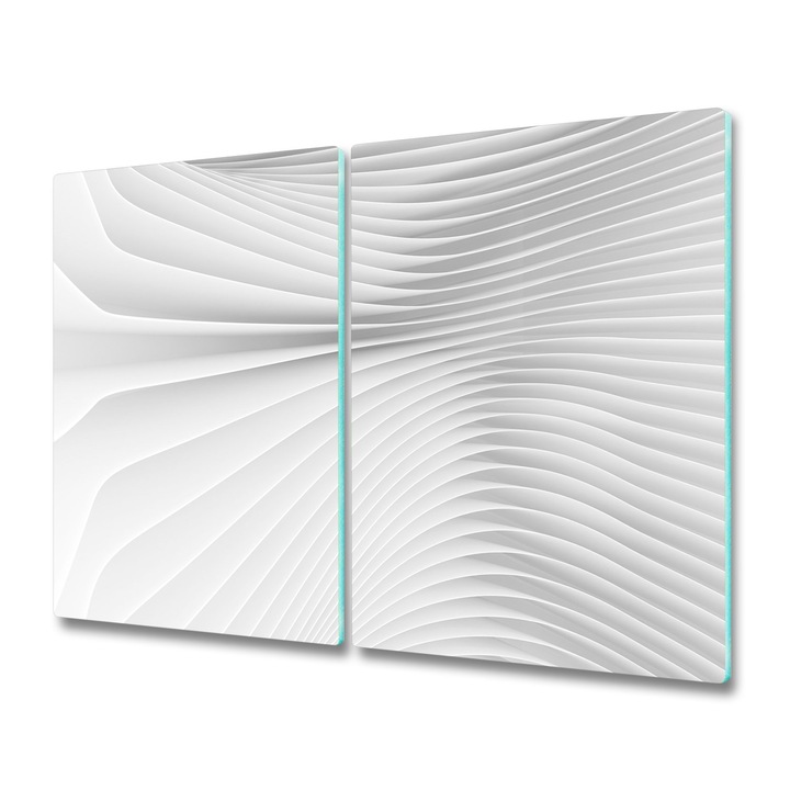 Set 2 tocatoare din sticla Tulup. 76046743. 2x30x52. Model linii abstracte