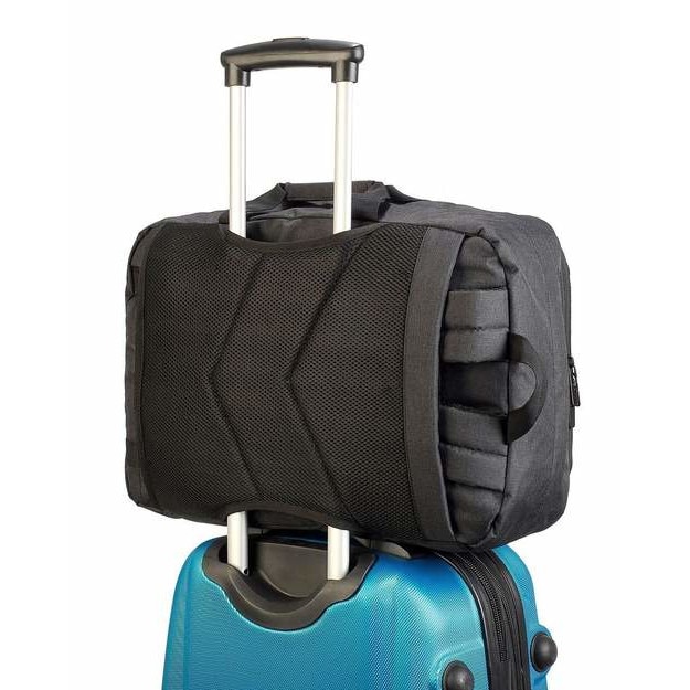 Rucsac laptop, Hybrid, cu port USB, 15.6", Gri/Negru