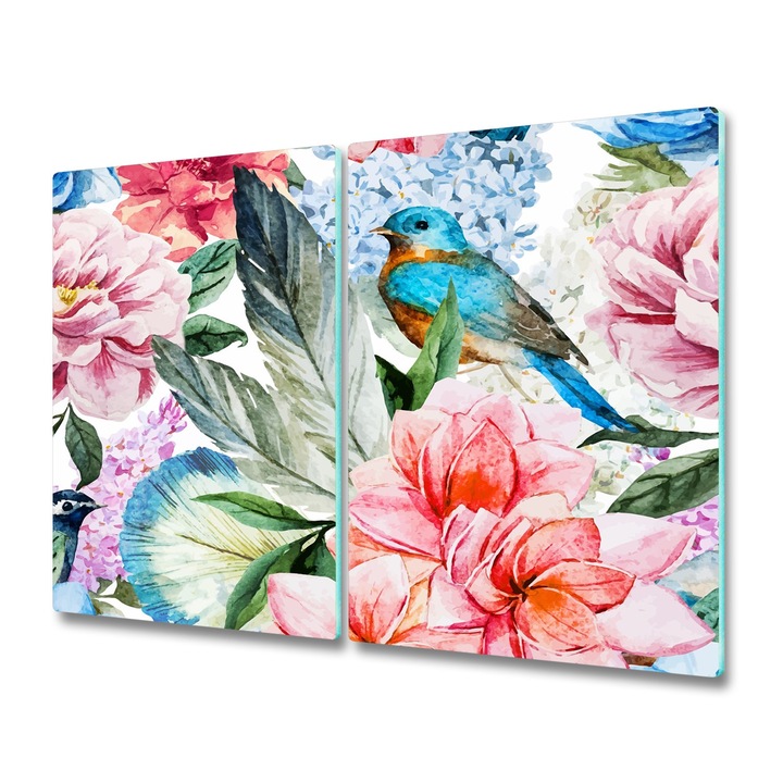 Set 2 tocatoare Tulup. 83956039. Sticla. 2x30x52 cm. Multicolor