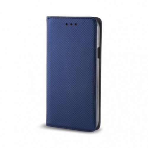 Husa Carte Smart cu Inchidere Magnetica pentru Samsung Galaxy A40 , bleumarin