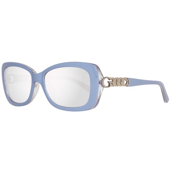Ochelari de soare Cat Eye, GUESS, cu detaliu lant, albastru, 56-17-135 Ochelari de soare Cat Eye, GUESS, cu detaliu lant, albastru, 56-17-135
