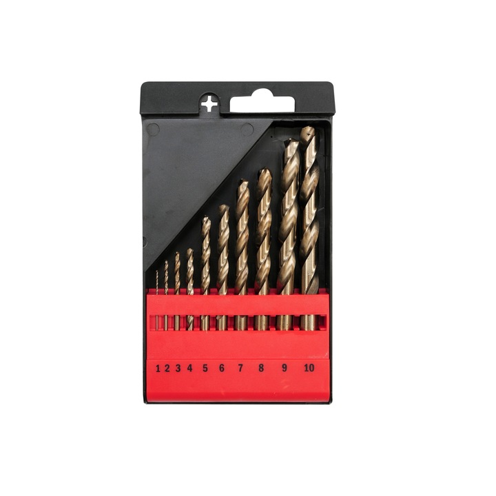 Fúró készlet 10 részes fém COBALT-HSS 1-10mm YATO