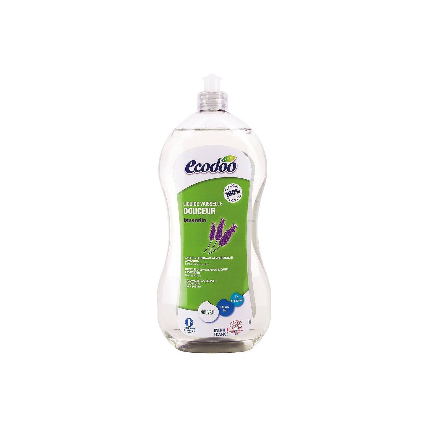 Detergent bio vase cu aloe vera si lavanda 1L, Ecodoo