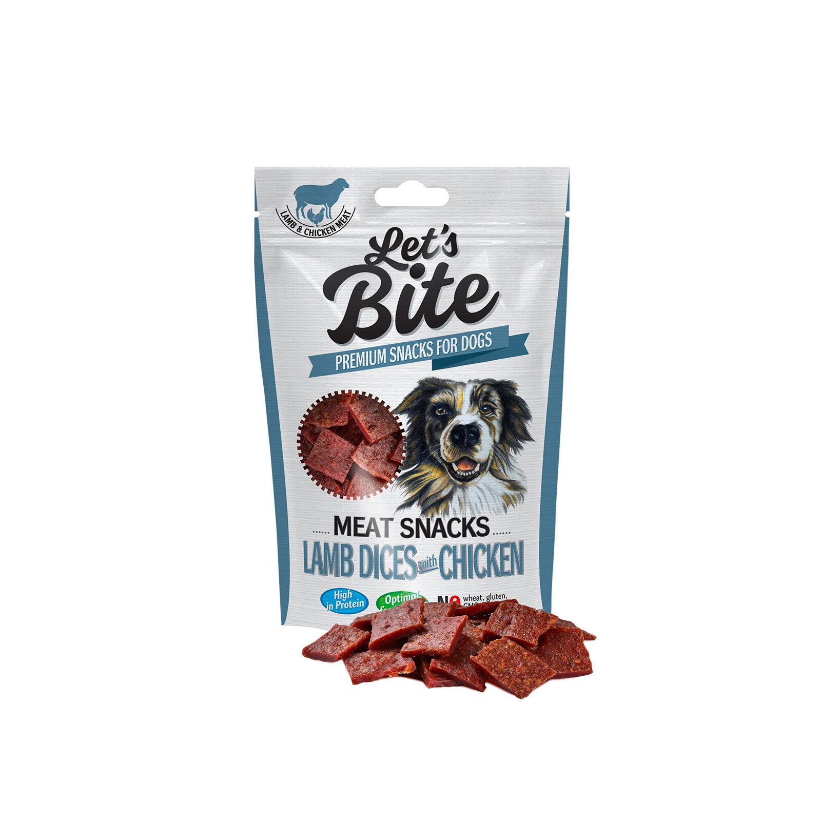 Recompensa Caine Brit Lets Bite Meat Snacks Tablete cu Pui, 80 g