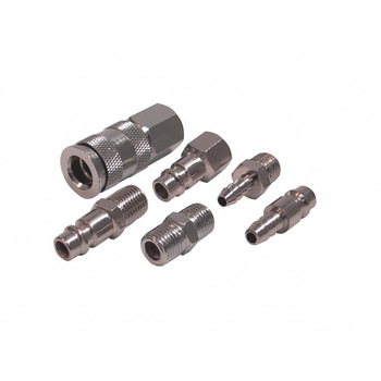 Set 6 bucati conectori pentru scule pneumatice, Ferm Set 6 bucati conectori pentru scule pneumatice, Ferm