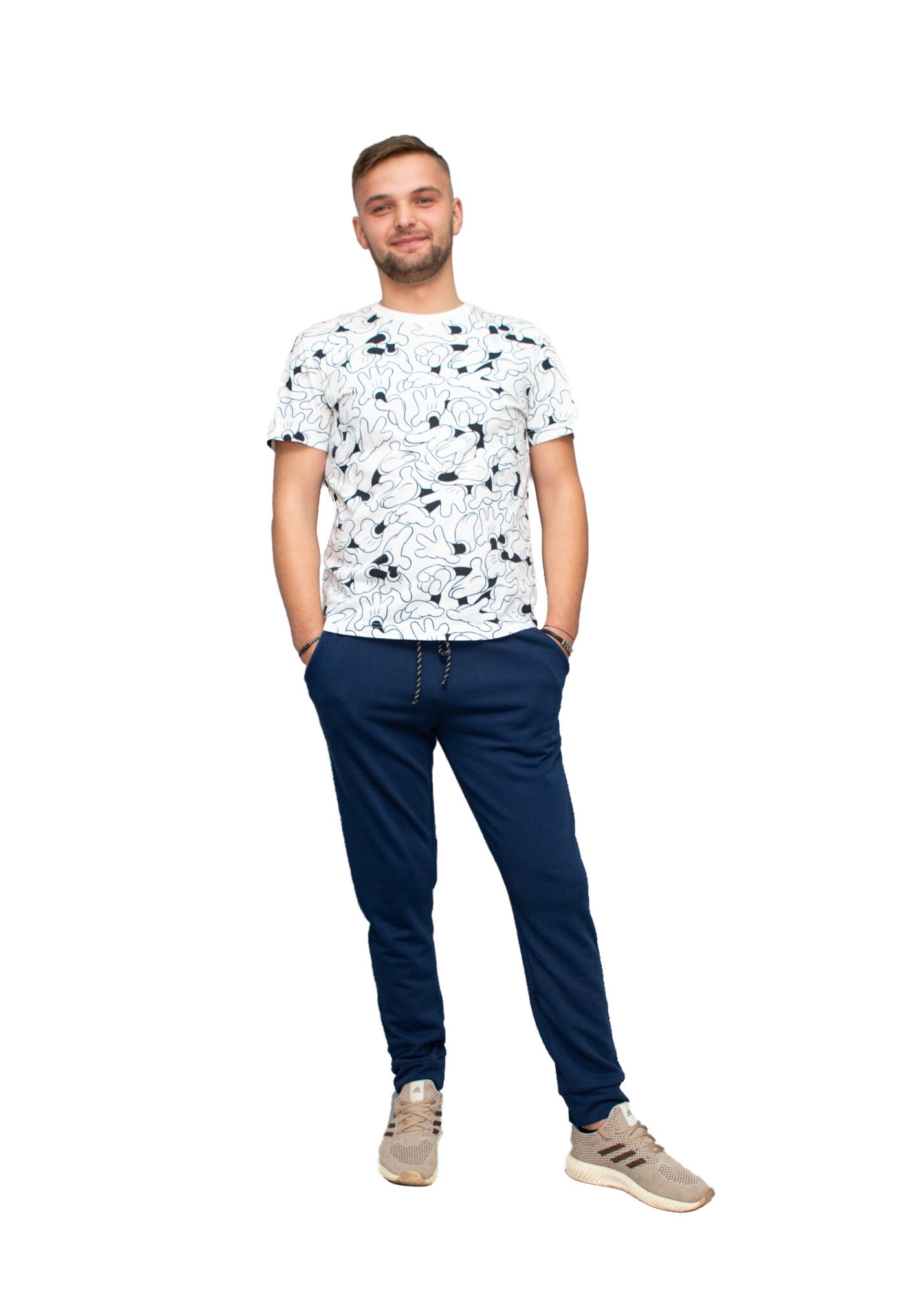 Pantaloni barbati, Vilda, cu snur, Bleumarin, S