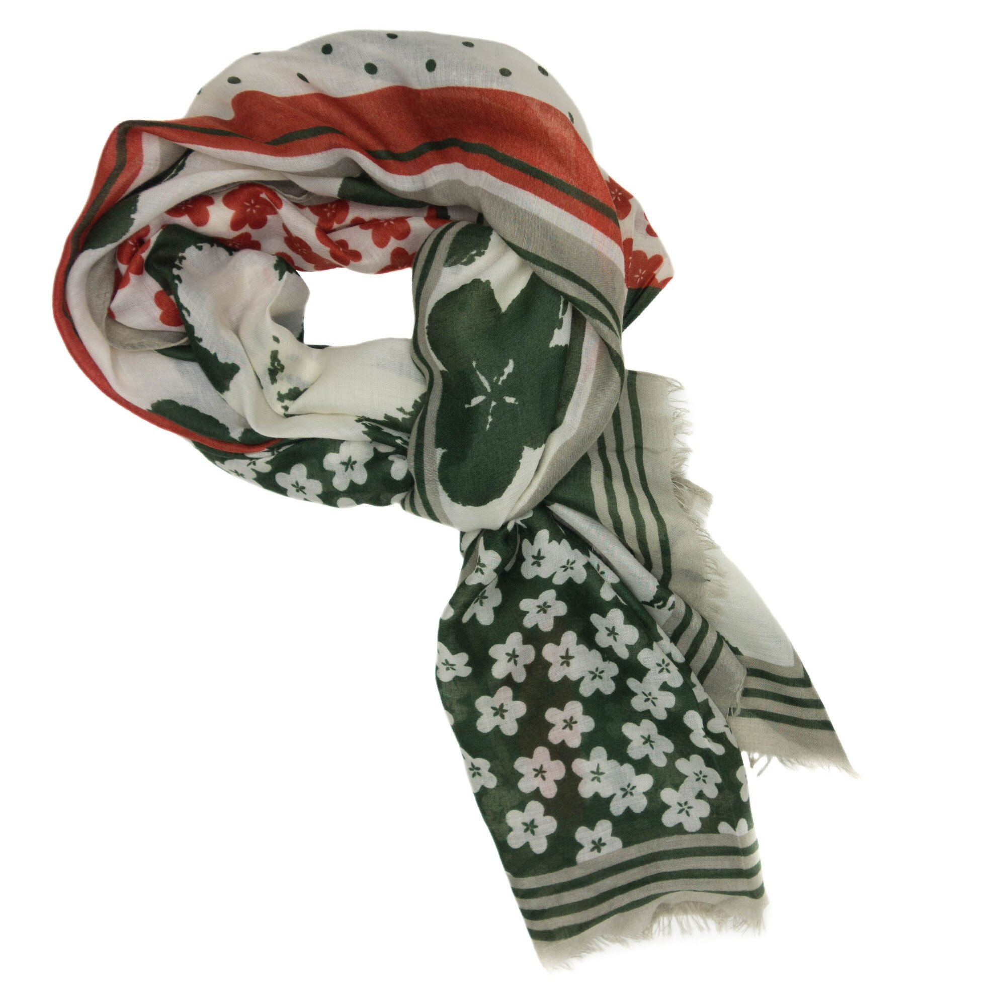 Esarfa, de dama, Buticcochet, cu imprimeu multicolor, 80x180 cm - ES348