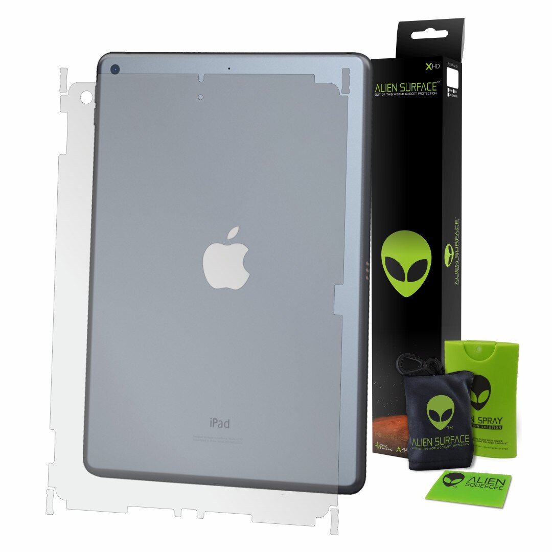 Folie Alien Surface HD, Apple iPad 10.2 (2019) Gen.7, protectie spate, laterale + Alien Fiber cadou