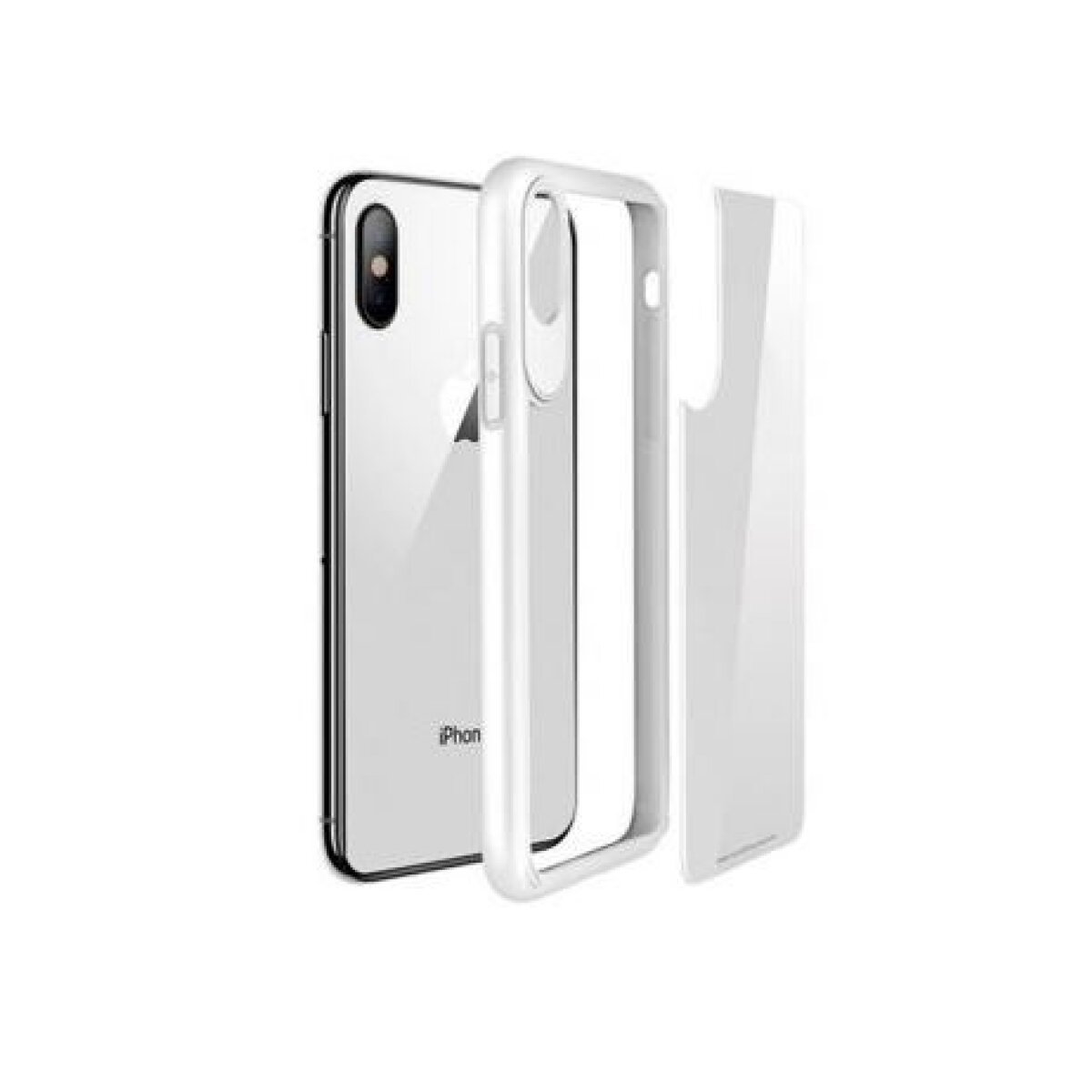 Husa sticla Hoco Zero Point pentru iPhone X/XS Alb