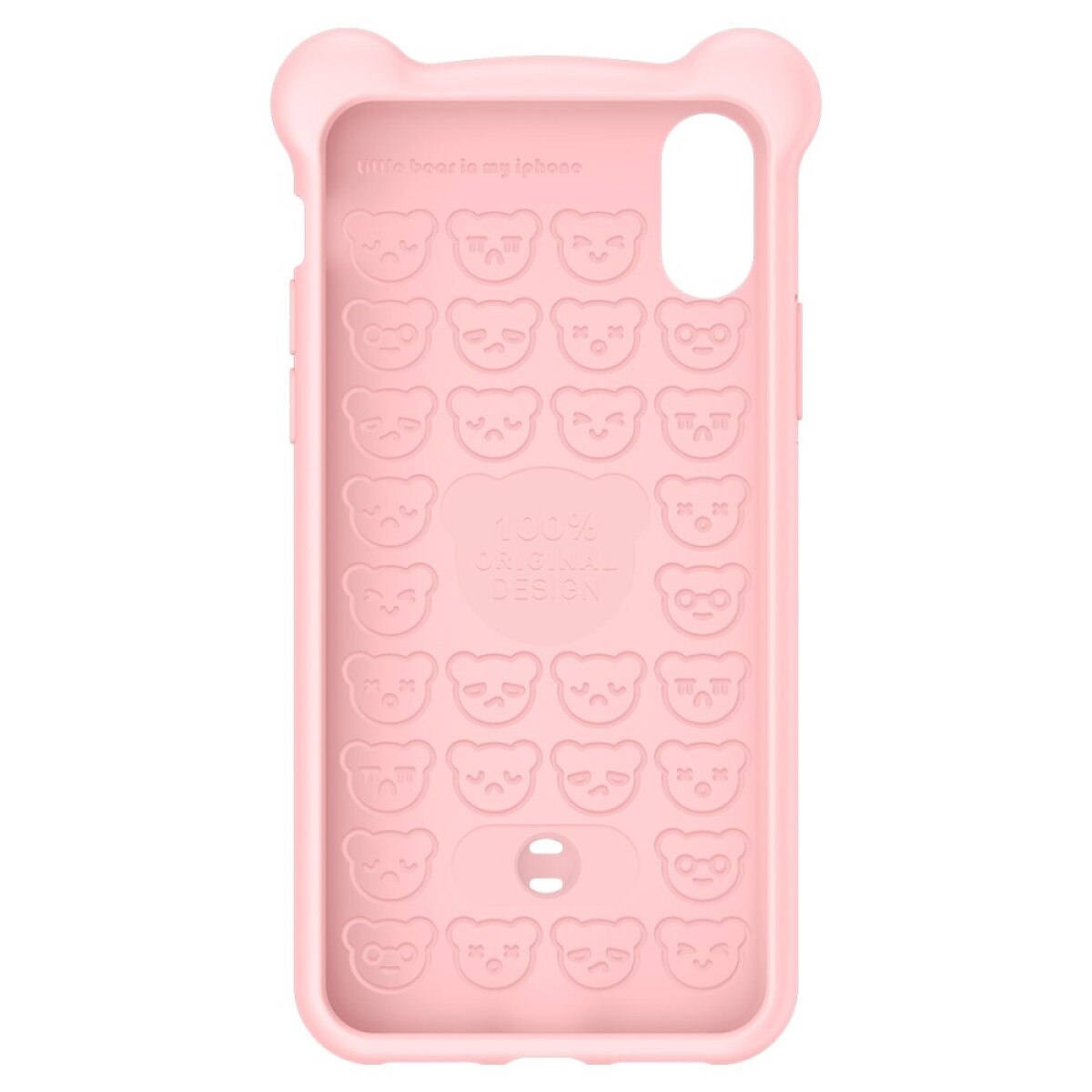 Husa iPhone X/XS 5.8'' Bear Silicone Roz Baseus