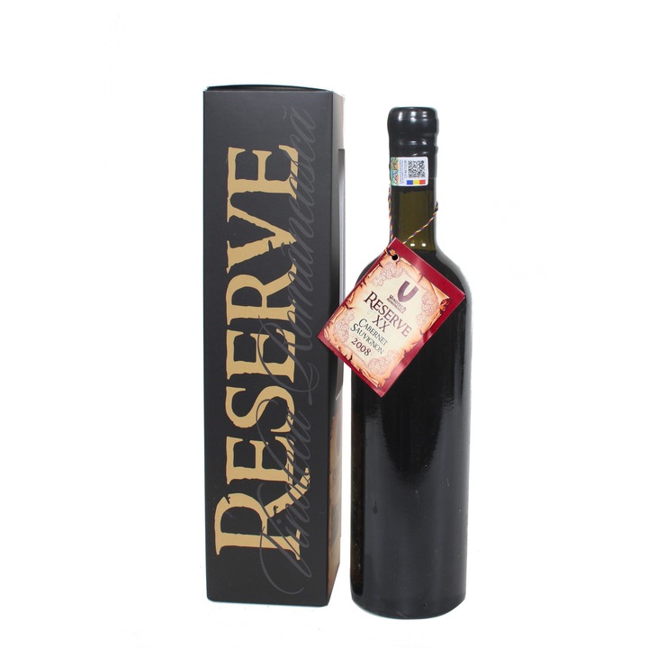 Vin rosu, Cabernet Sauvignon, Podgoria Bohotin, 2008, sec, Vinia, 0.75 l