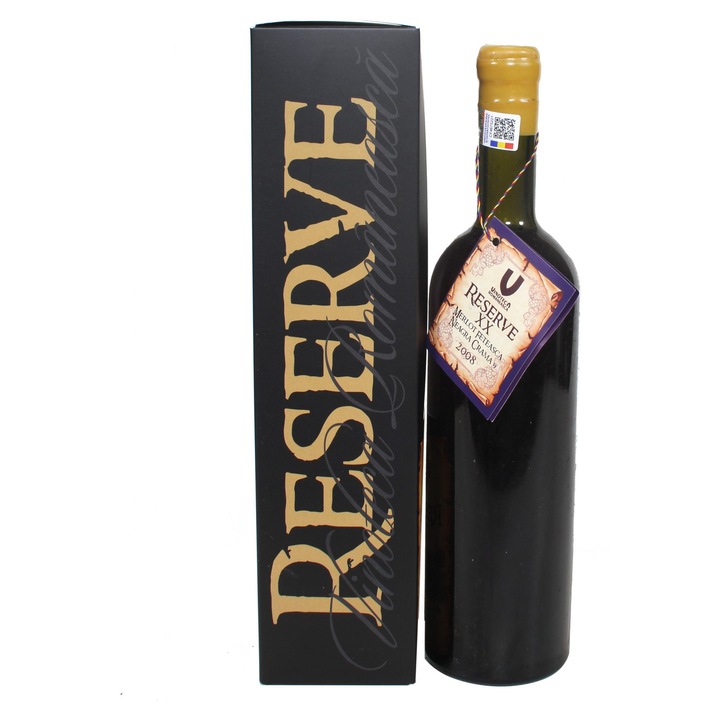 Vin rosu, Merlot - Feteasca Neagra Crama 9, Podgoria Bohotin, 2008, sec, Vinia, 0.75 l